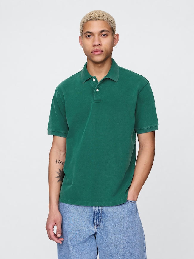 Relaxed Pique Polo Shirt