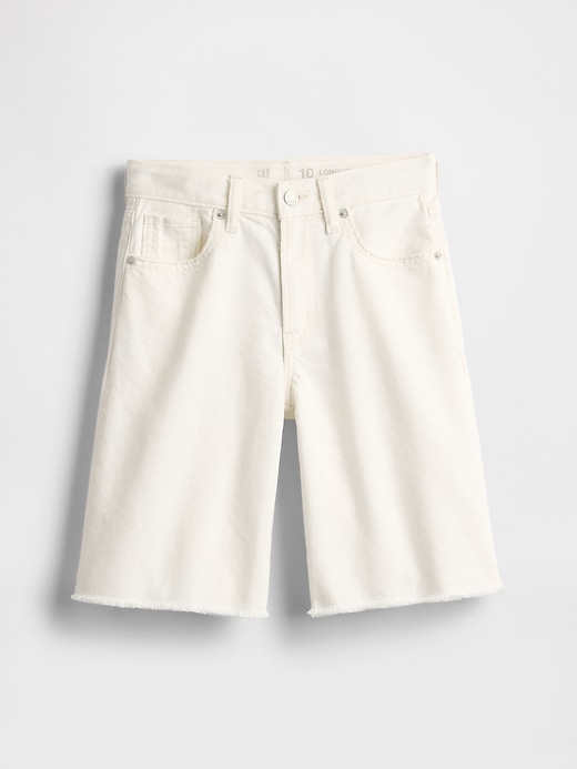 Image number 2 showing, Kids Mid Rise Longline Denim Shorts