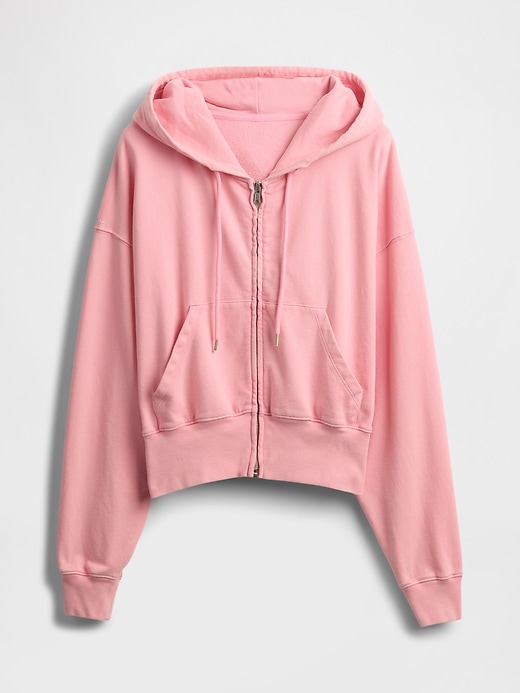 Image number 4 showing, French Terry Oversized Zip Wedge Hoodie