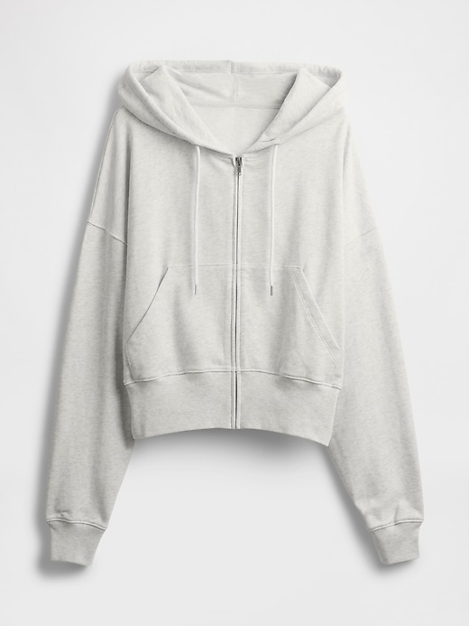 Image number 4 showing, French Terry Oversized Zip Wedge Hoodie
