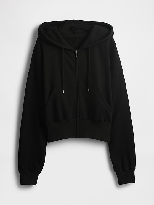 Image number 4 showing, French Terry Oversized Zip Wedge Hoodie