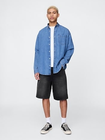 10.5" Baggy Denim Shorts