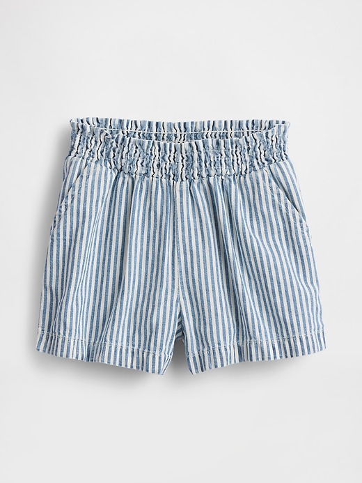 Image number 1 showing, Baby & Toddler Denim Stripe Pull-On Shorts