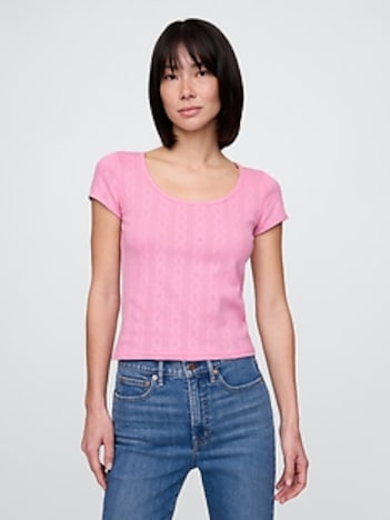 Pointelle Top
