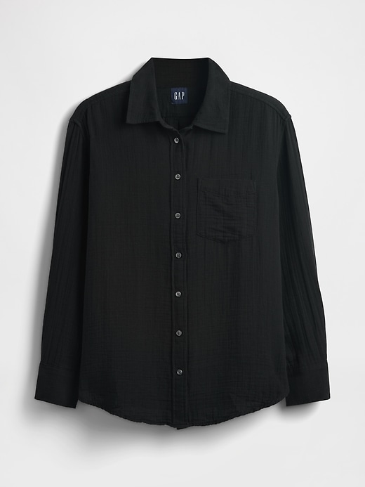 Image number 4 showing, Cotton Gauze Button-Down Shirt
