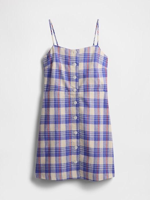 Image number 4 showing, Linen-Blend Tie-Back Mini Dress