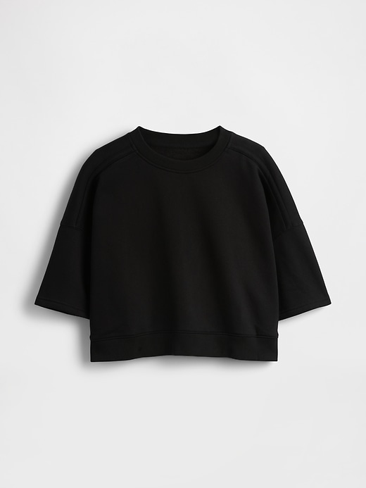 Image number 5 showing, VintageSoft Elbow-Sleeve Crop Sweatshirt