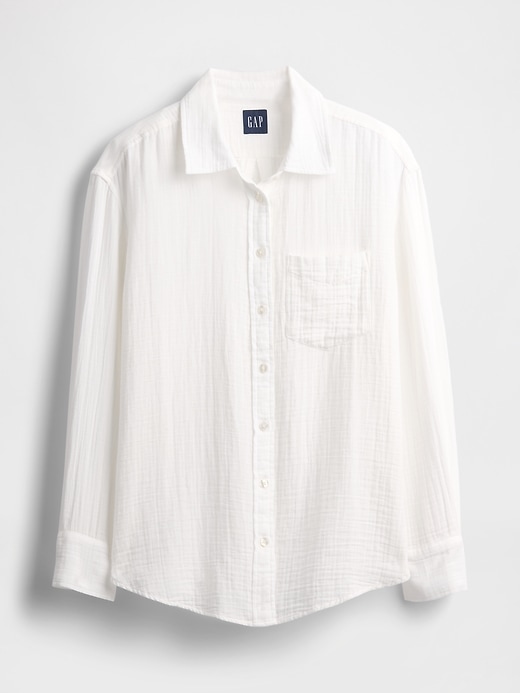 Image number 4 showing, Cotton Gauze Button-Down Shirt