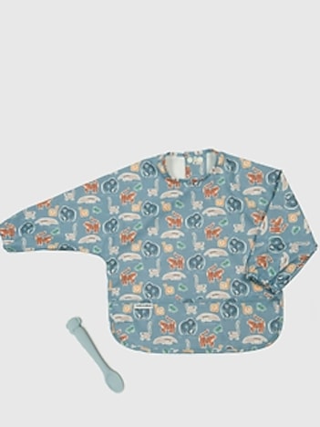 Loulou Lollipop Long Sleeve Waterproof Bib and Spoon Set