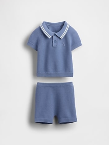 Baby Sweater Polo Outfit Set