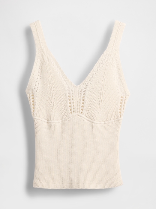 Image number 4 showing, Crochet Sweater Crop Tank Top