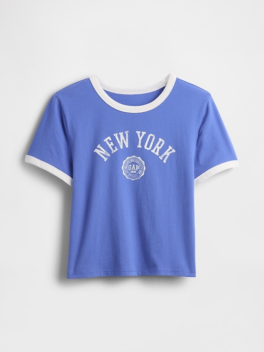Image number 4 showing, Cotton Jersey New York Logo Shrunken T-Shirt