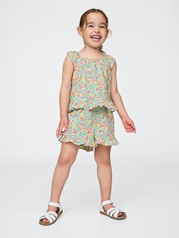 Baby & Toddler Poplin Ruffle Outfit Set