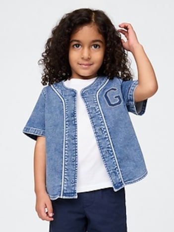 Baby & Toddler Denim Logo Baseball Jersey