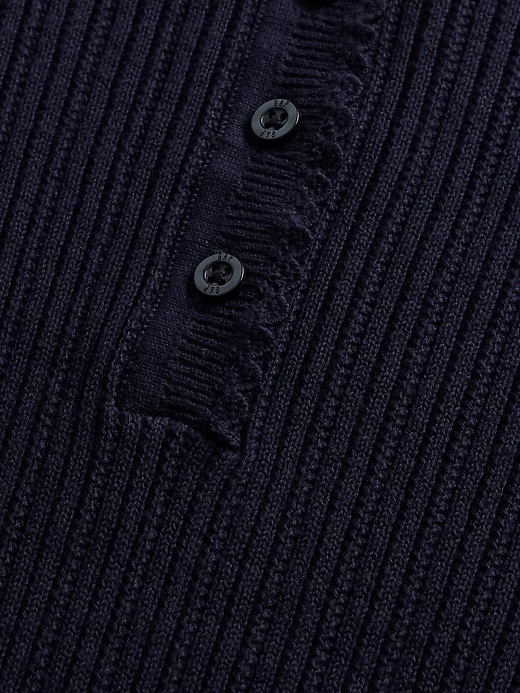Image number 4 showing, Pointelle Henley Sweater Top
