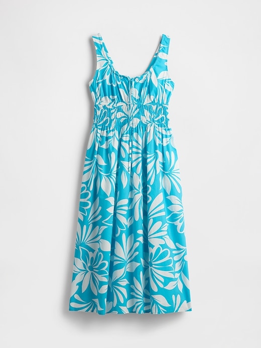 Image number 4 showing, Poplin Smocked Midi Dress