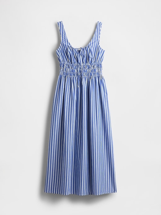 Image number 4 showing, Poplin Smocked Midi Dress