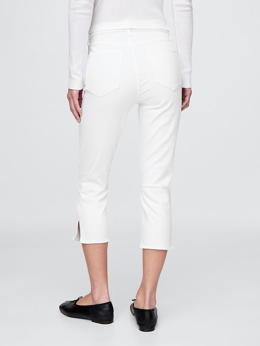 Image number 4 showing, High Rise Capri Jeans