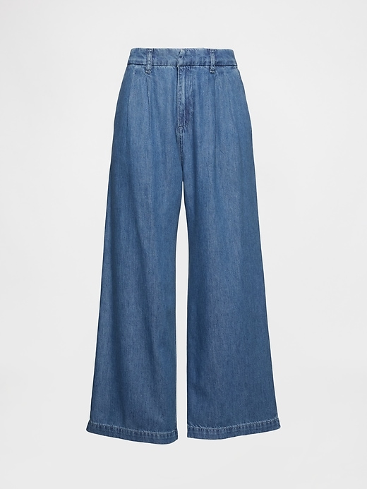 Image number 7 showing, 365 High Rise UltraSoft Denim Pleated Ankle Trousers