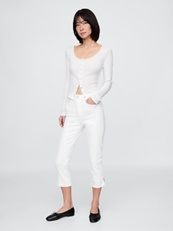 High Rise Capri Jeans