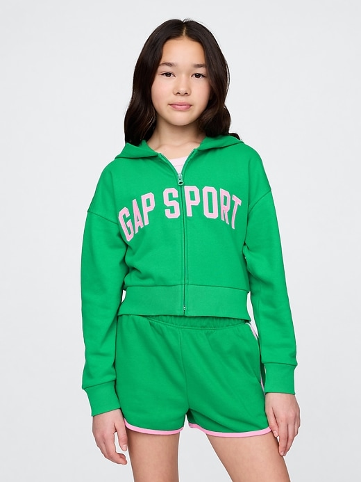 Image number 1 showing, Kids VintageSoft Crop Zip Hoodie