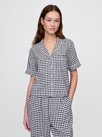 Linen-Blend PJ Shirt
