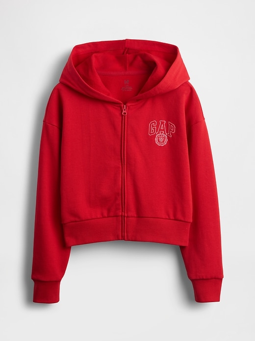Image number 2 showing, Kids VintageSoft Crop Zip Hoodie