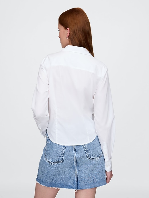 Image number 2 showing, Organic Cotton Fitted Crop Shirt