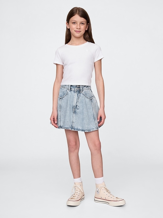 Image number 1 showing, Kids UltraSoft Denim Circle Skirt
