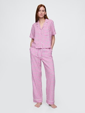 Linen-Blend PJ Pants