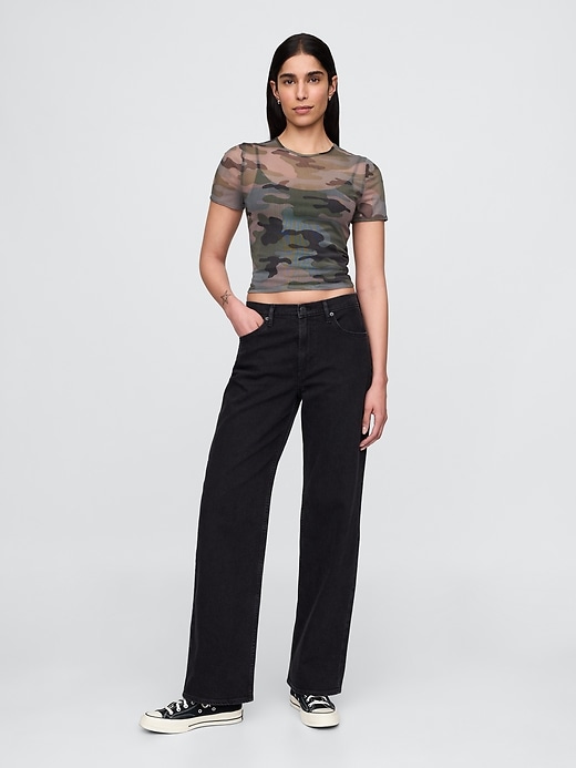 Image number 2 showing, Mesh Crop T-Shirt