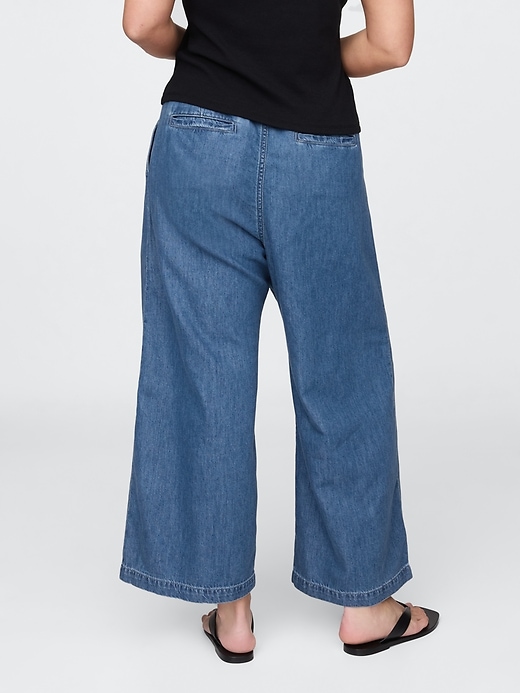 Image number 6 showing, 365 High Rise UltraSoft Denim Pleated Ankle Trousers
