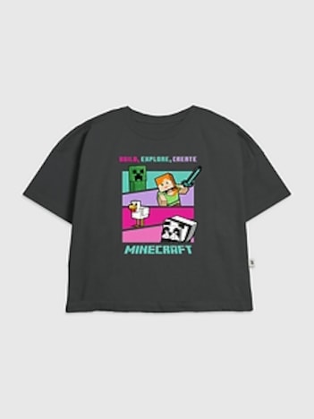Kids Minecraft Build Create Explore Graphic T-Shirt