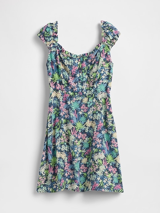 Image number 4 showing, Puff-Sleeve Sweetheart Mini Dress