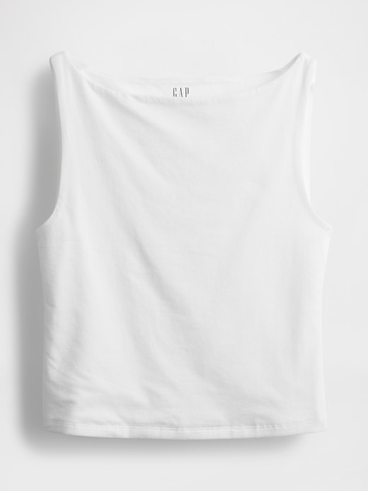 Image number 4 showing, CloseKnit Jersey Boatneck Crop Tank Top