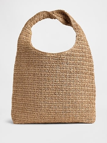 Slouchy Straw Tote Bag