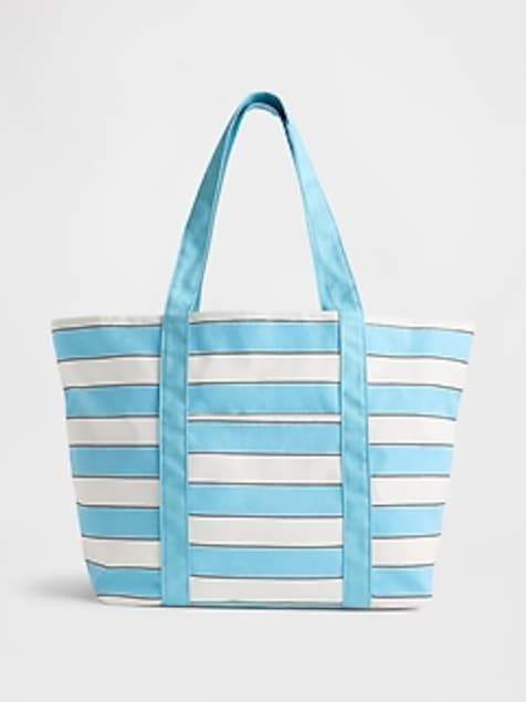 Canvas Stripe Tote Bag