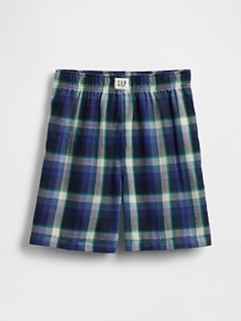 Kids Recycled Flannel PJ Boxer Shorts