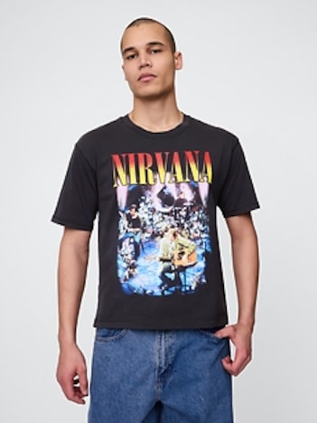 Heavyweight Cropped Nirvana Graphic T-Shirt