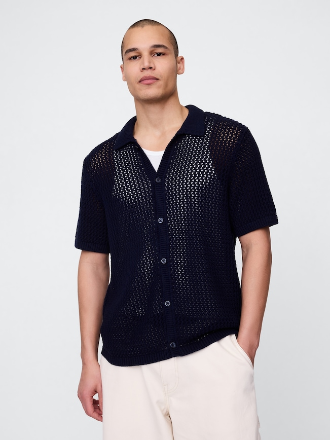 Mesh Sweater Shirt