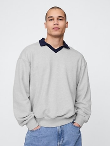 Oversized Polo Sweatshirt