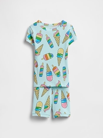 Baby & Toddler Organic Ribbed Cotton PJ Set