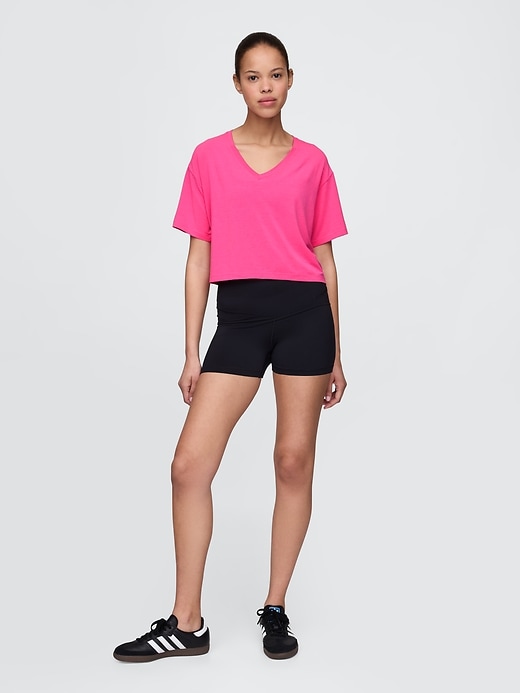 Image number 2 showing, GapFit Breathe V-Neck Crop T-Shirt