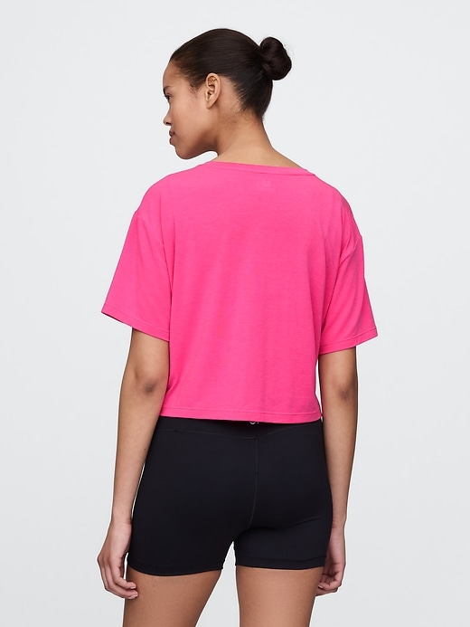 Image number 3 showing, GapFit Breathe V-Neck Crop T-Shirt