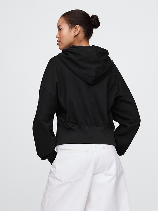 Image number 2 showing, French Terry Oversized Zip Wedge Hoodie
