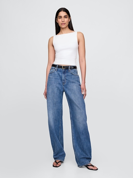 Image number 2 showing, CloseKnit Jersey Boatneck Crop Tank Top