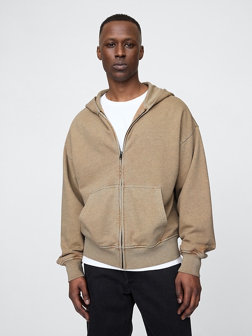 Image number 1 showing, Heavyweight French Terry Oversized Zip Hoodie
