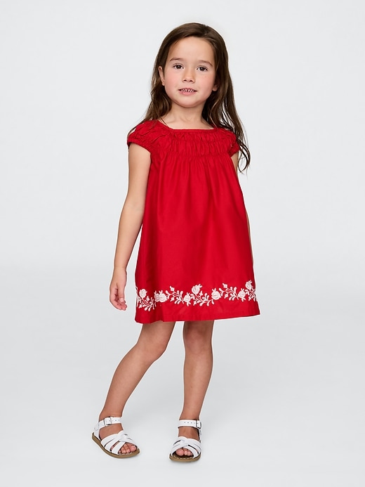 Image number 1 showing, Baby & Toddler Smocked Puff-Sleeve Dress