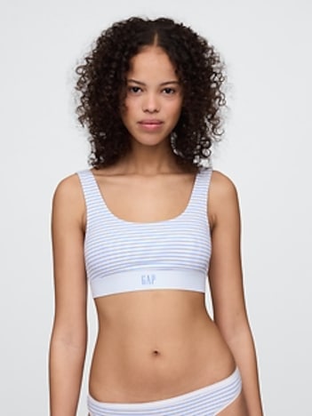Organic Stretch Cotton Gap Logo Bralette