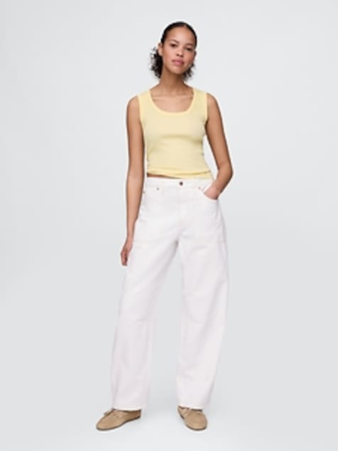 Curvy High Rise Barrel Jeans